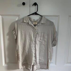 Elie Tahari Gray linen Shirt